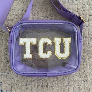 Clear crossbody stadium bag